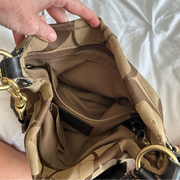 COACH Vintage Hobo Bag Brown Jacquard Signature Monogram Print E0726-10619 - Picture 11 of 16